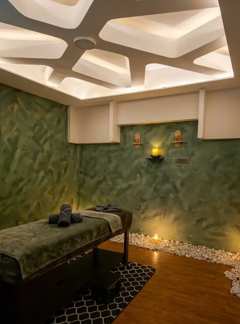 Cabina de spa con ducha disponible